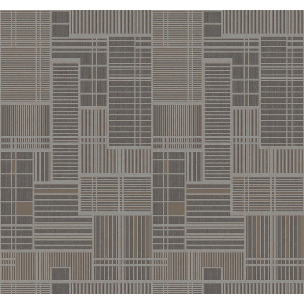 York GM7530 Geometric Resource Library Remodel Wallpaper in Charcoal