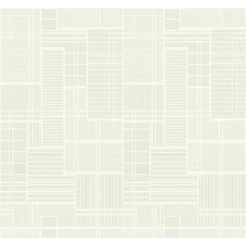 York GM7532 Geometric Resource Library Remodel Wallpaper in White
