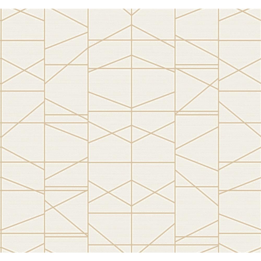 York GM7543 Geometric Resource Library Modern Perspective Wallpaper in Gold
