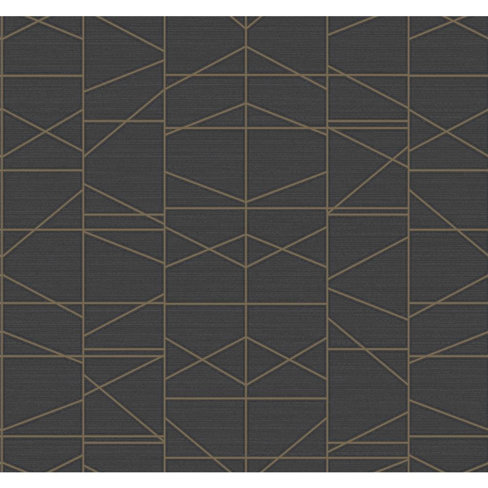 York GM7547 Geometric Resource Library Modern Perspective Wallpaper in Gold
