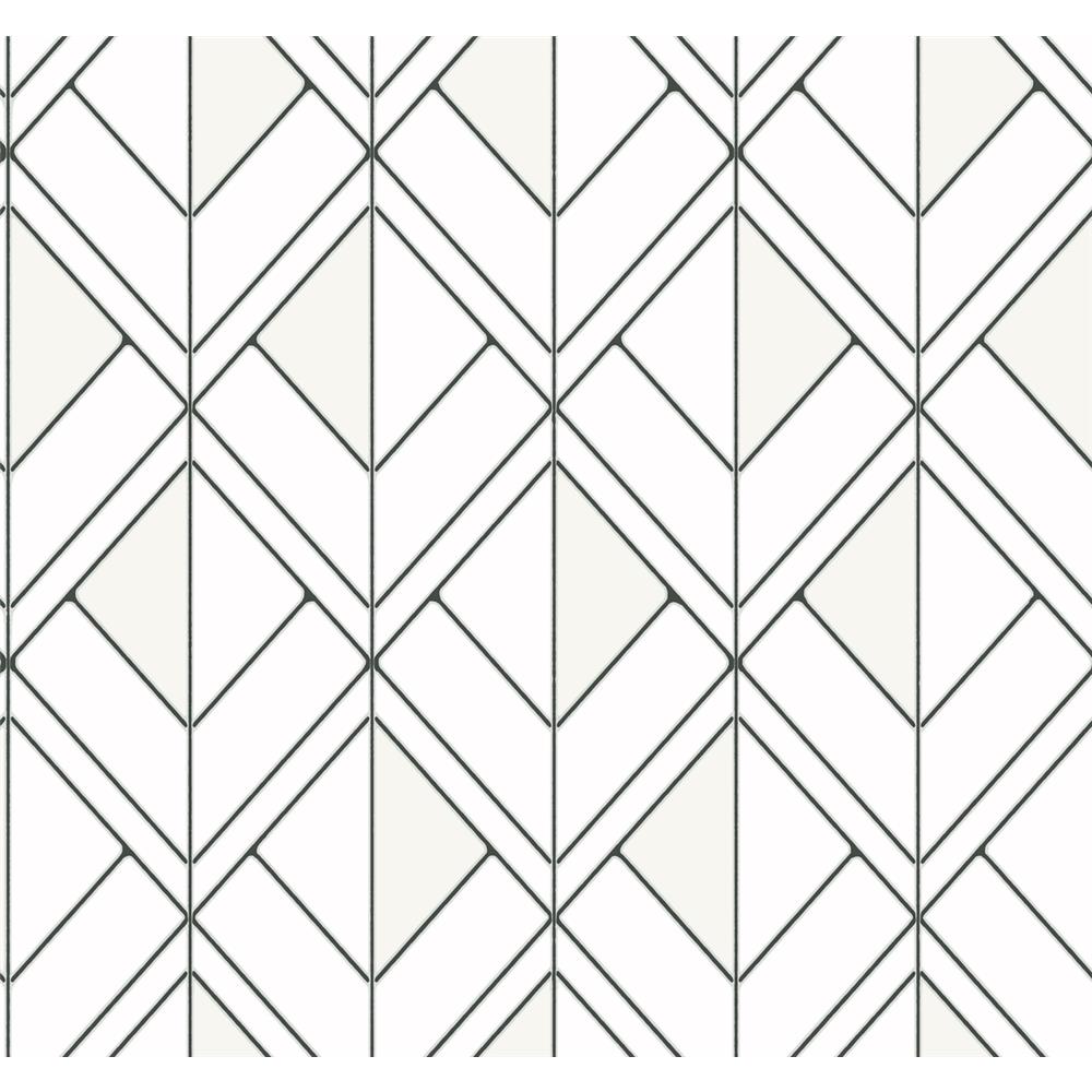 York GM7552 Geometric Resource Library Diamond Shadow Wallpaper in White