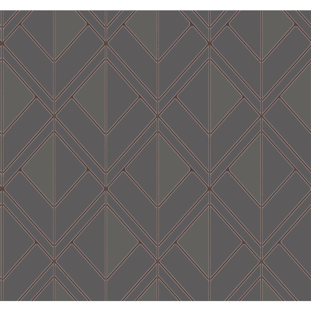 York GM7554 Geometric Resource Library Diamond Shadow Wallpaper in Dark Grey