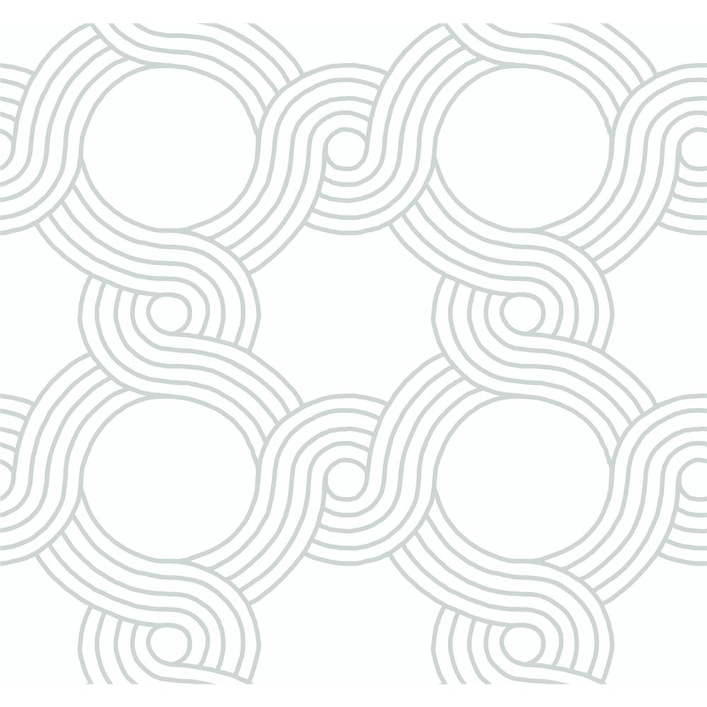 York GM7597 Geometric Resource Library The Twist Wallpaper in Grey
