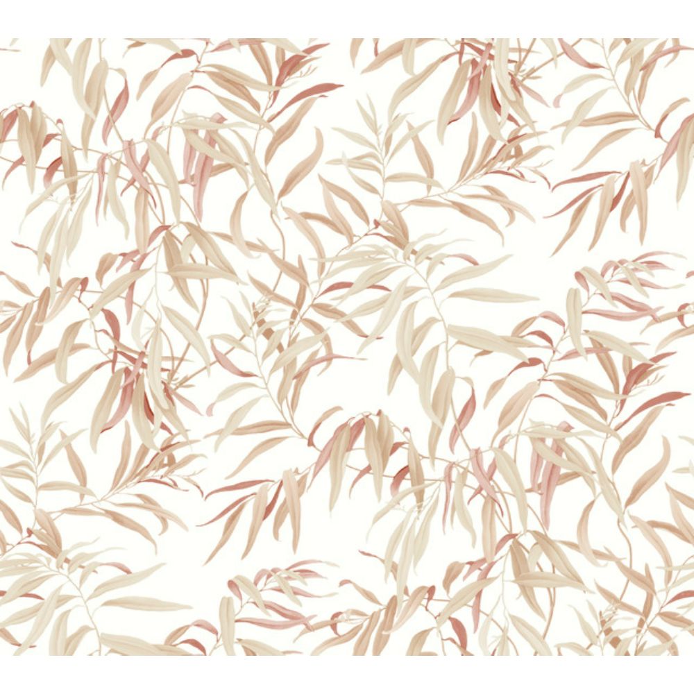 York GO8244 Greenhouse Willow Grove Clay Wallpaper in Pink