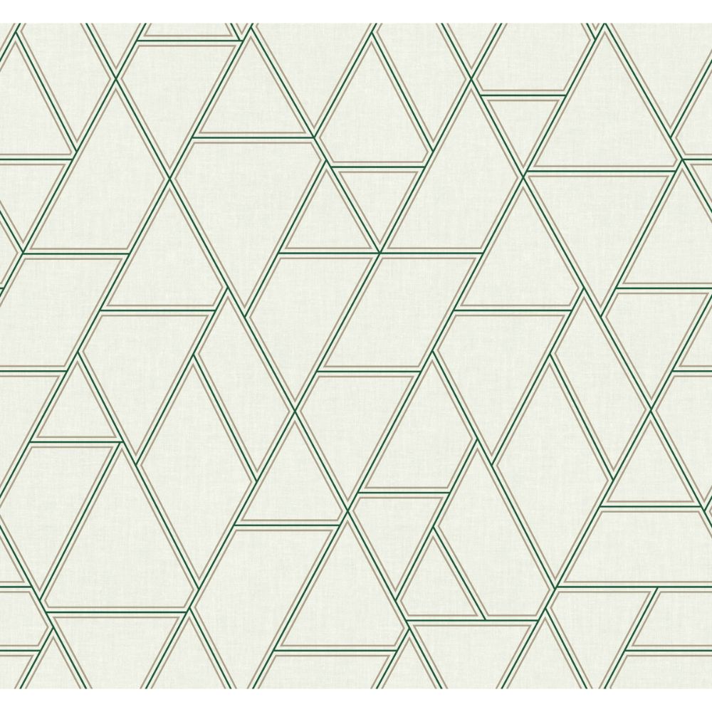 York Wallcoverings GR5912 Grandmillennial Pathways Wallpaper in White/Green