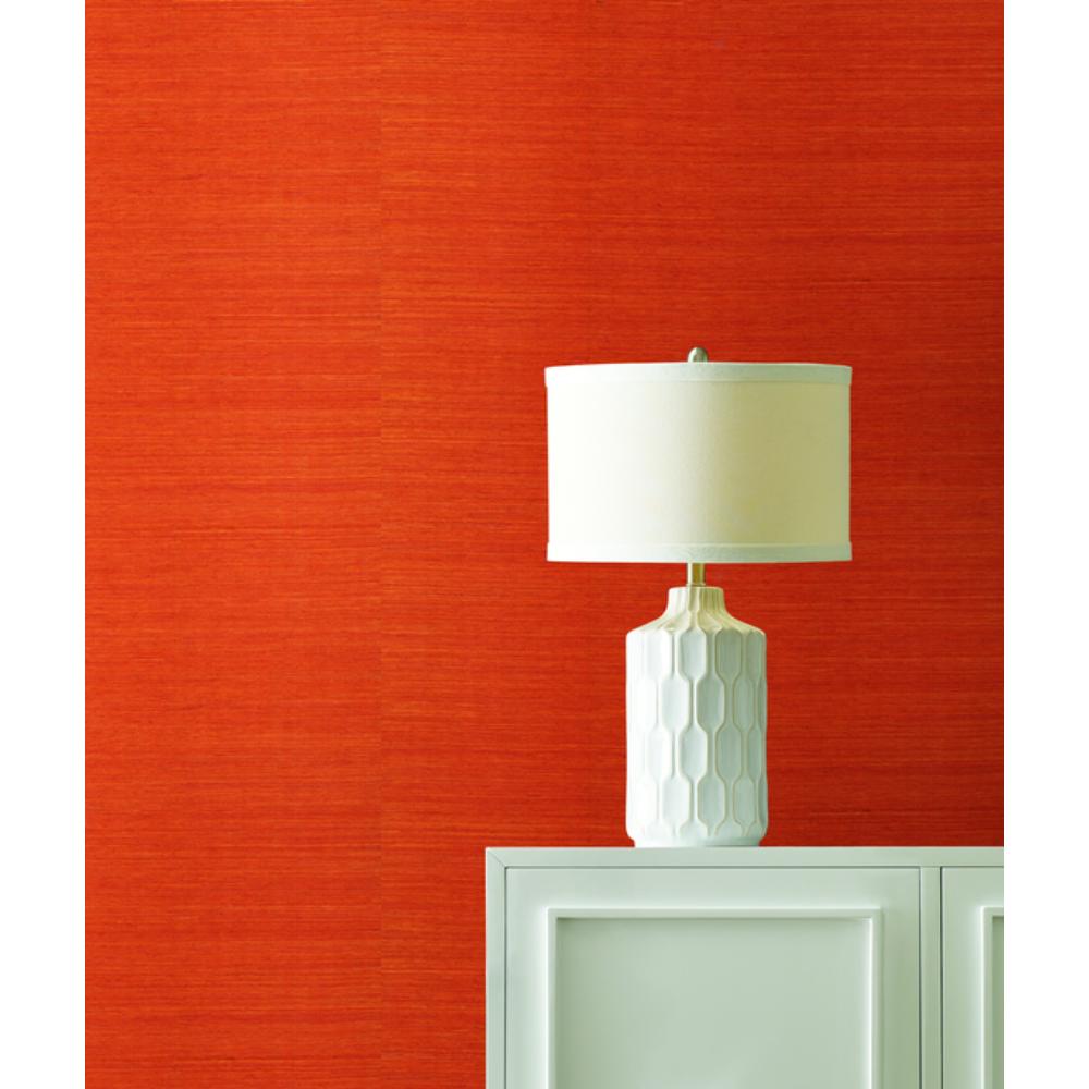 York GV0140NWFD Designer Sisals Fan Deck Maguey Sisal Clementine Wallpaper
