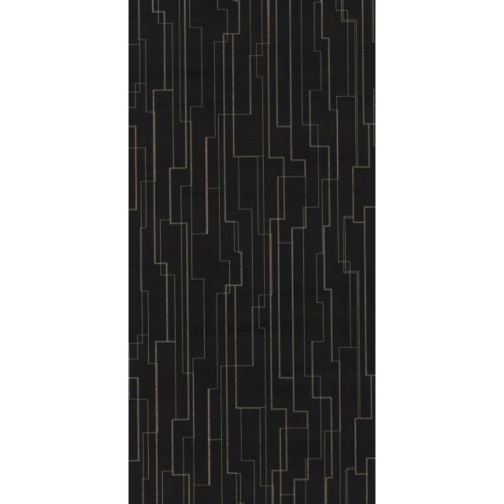 York GV0256 Grasscloth & Natural Resource Inlay Line Black Wallpaper