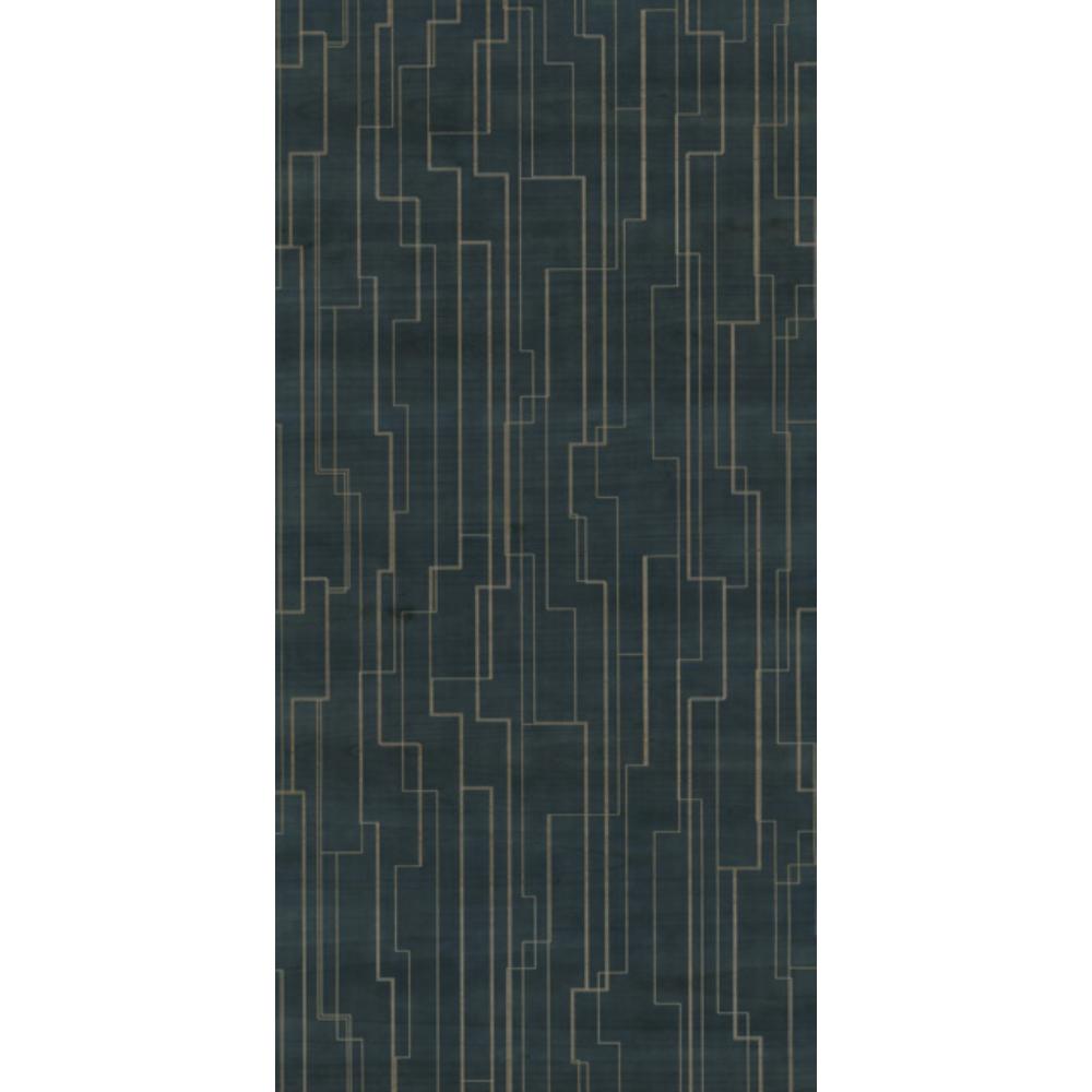 York GV0258 Grasscloth & Natural Resource Inlay Line Peacock Wallpaper