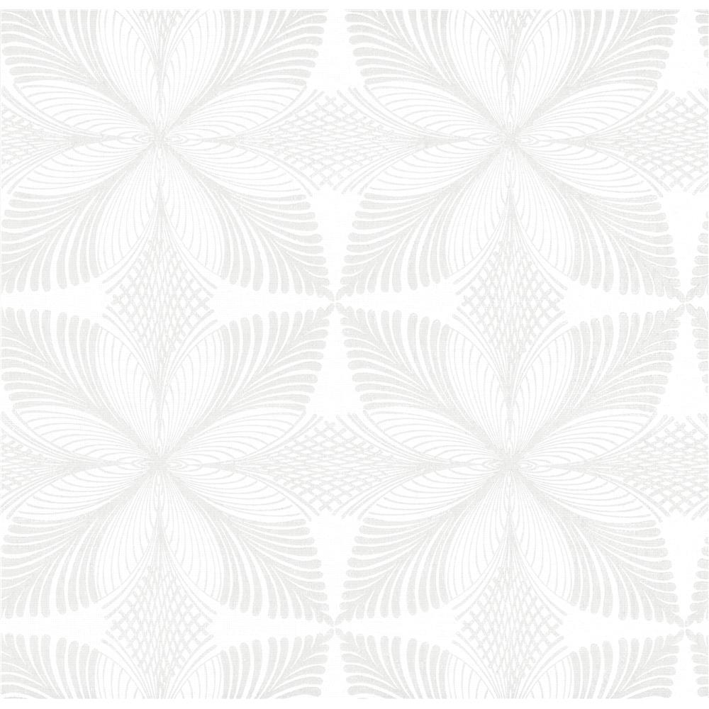 York Designer Series HC7540 Handcrafted Naturals Roulettes Wallpaper in Lily White/Cream