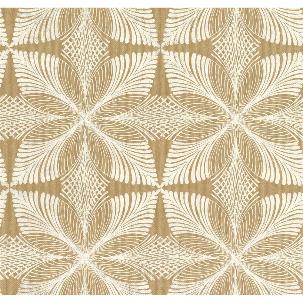 York Designer Series HC7545 Handcrafted Naturals Roulettes Wallpaper in Gold