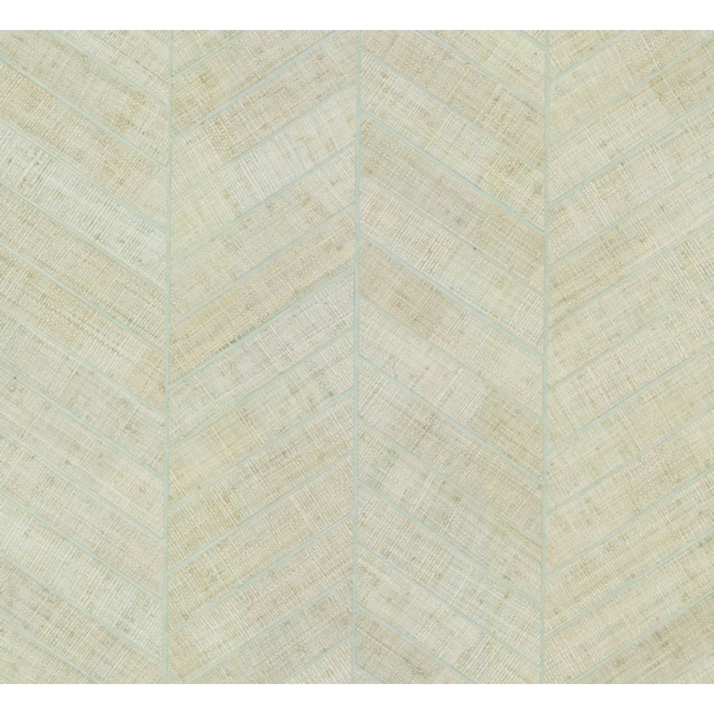 Ronald Redding by York Designer Series HO2108 Traveler Atelier Herringbone Wallpaper in White