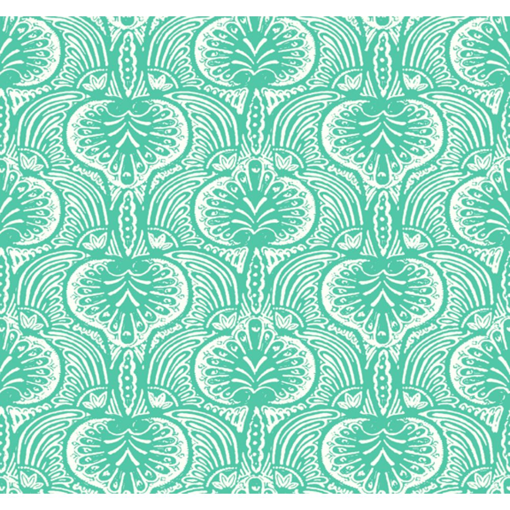 Ronald Redding by York Designer Series Lotus Palm Wallcovering Aqua
