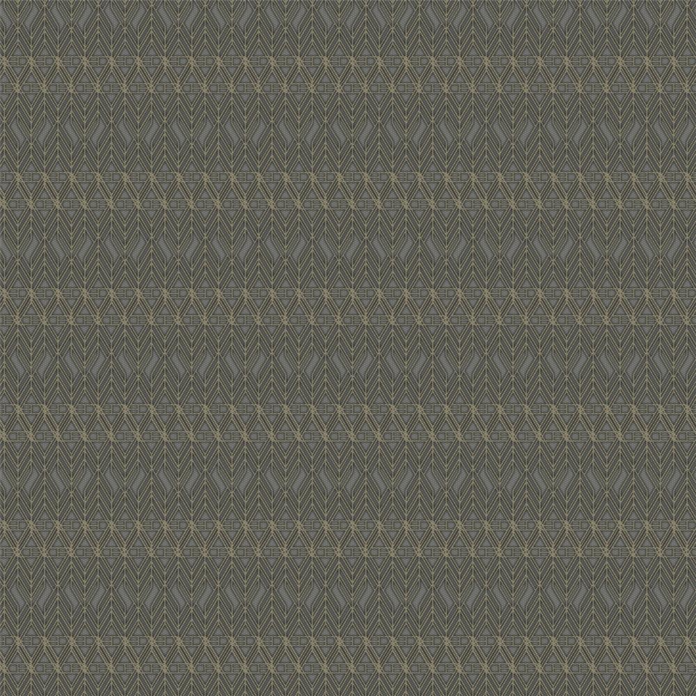Inspired by Color by York Wallcoverings HO3345 Grey Art Deco Geometric Wallpaper