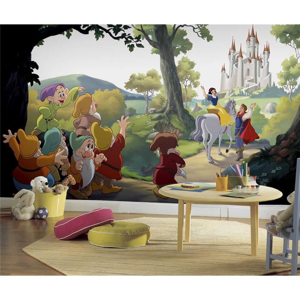 RoomMates by York JL1377M Disney Princess Snow White "Happily Ever After" Xl Chair Rail Prepasted Mural 6