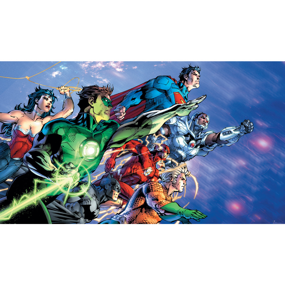 RoomMates by York JL1380M Justice League Xl Chair Rail Prepasted Mural 6