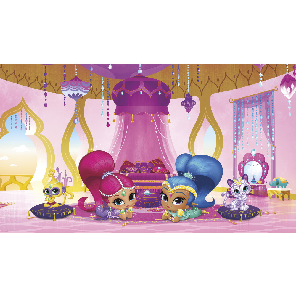 RoomMates by York JL1386M Shimmer And Shine Genie Palace Xl Chair Rail Prepasted Mural 6
