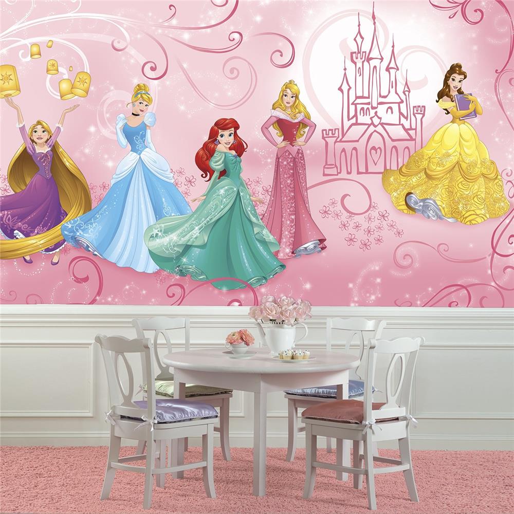 RoomMates by York JL1388M Disney Princess Enchanted Xl Chair Rail Prepasted Mural 6