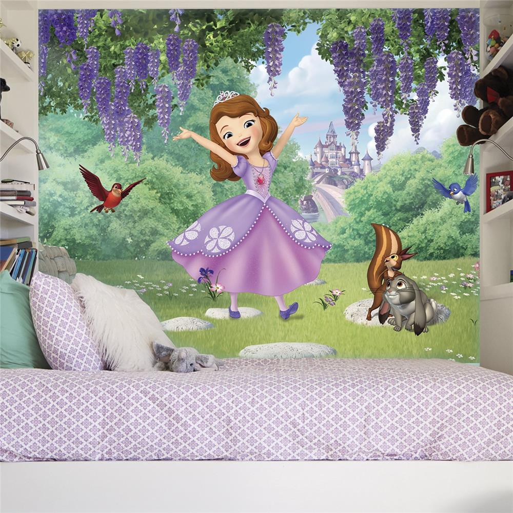 RoomMates by York JL1400M Sofia The First - Friends Garden Xl Chair Rail Prepasted Mural 6