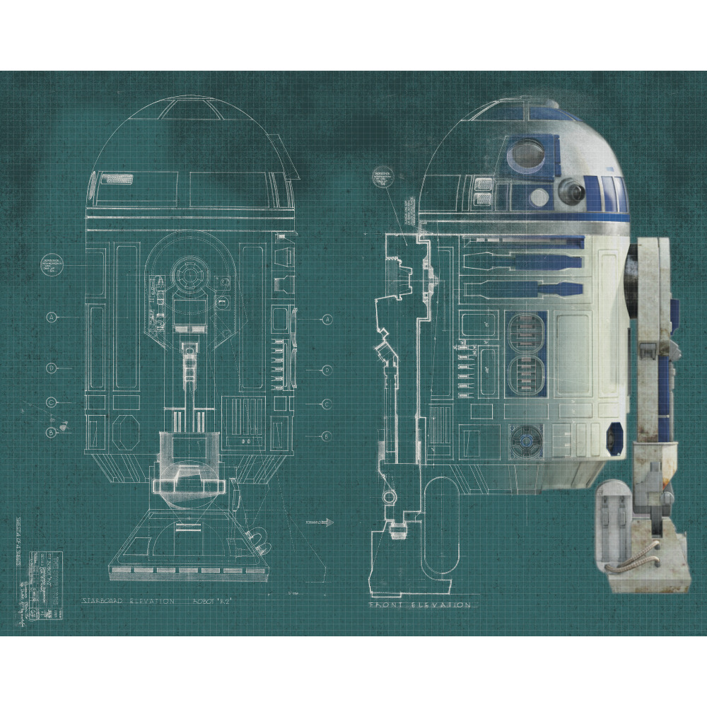 RoomMates by York JL1402M Star Wars R2-D2 Prepasted Mural 6