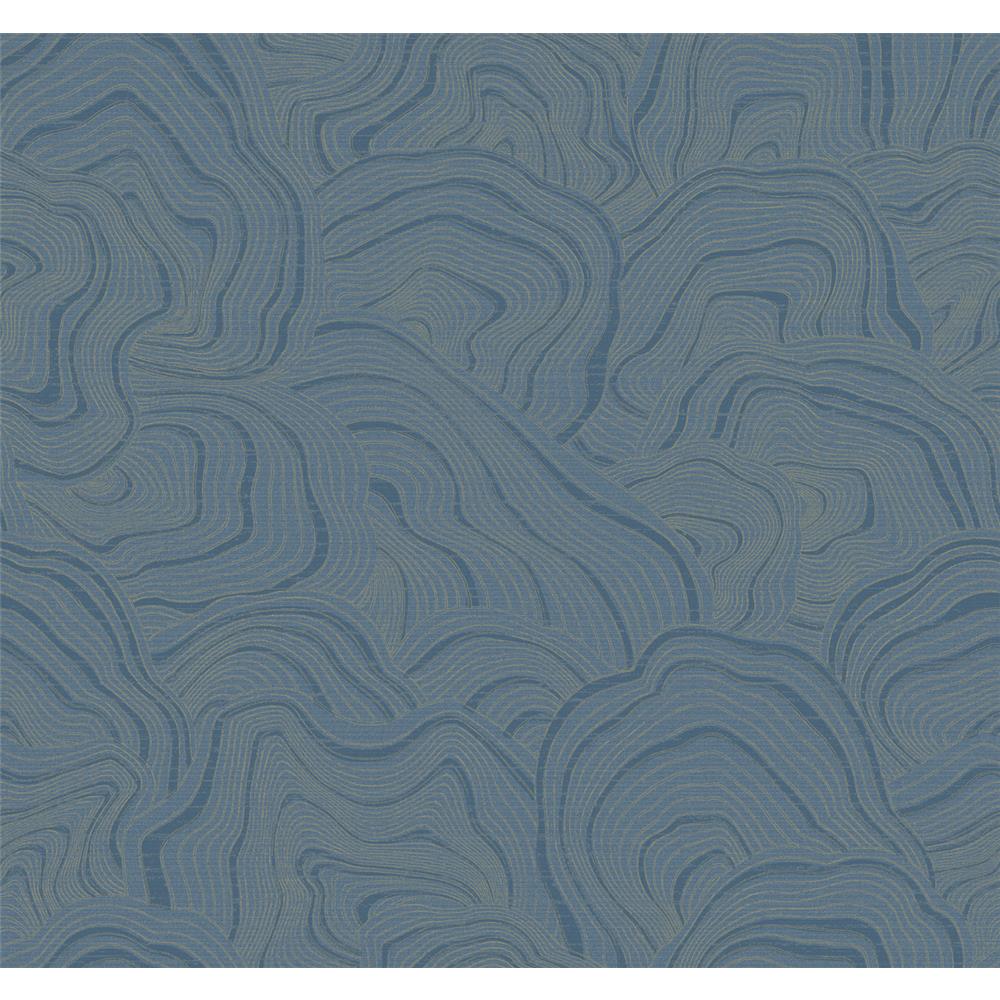 Ronald Redding Designs by York KT2163 Geodes Wallpaper in Blue