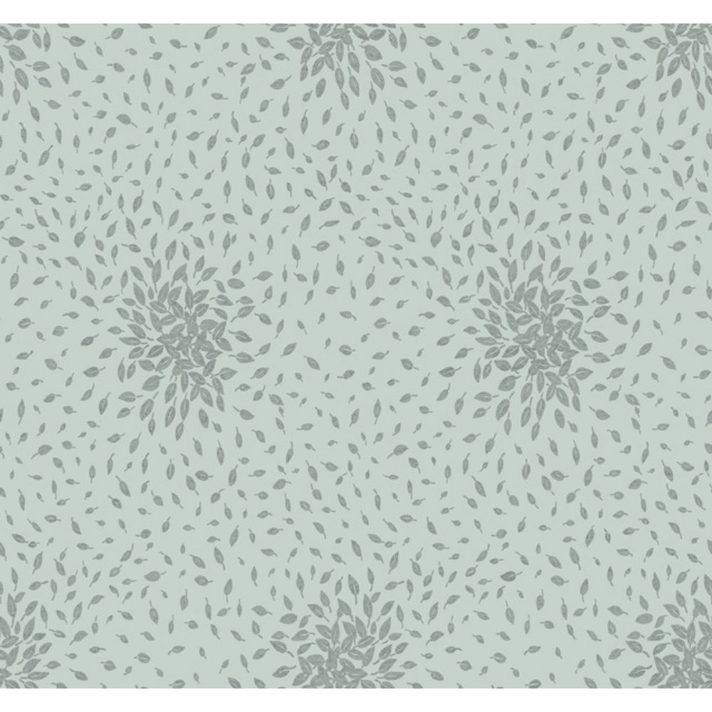 York MD7101 Modern Metals Second Edition Spa & Silver Petite Leaves Wallpaper