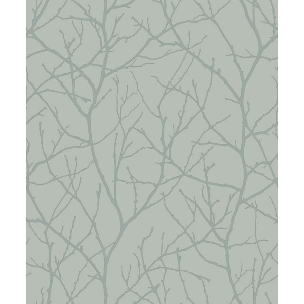 York MD7123 Modern Metals Second Edition Smokey Blue & Silver Trees Silhouette Wallpaper