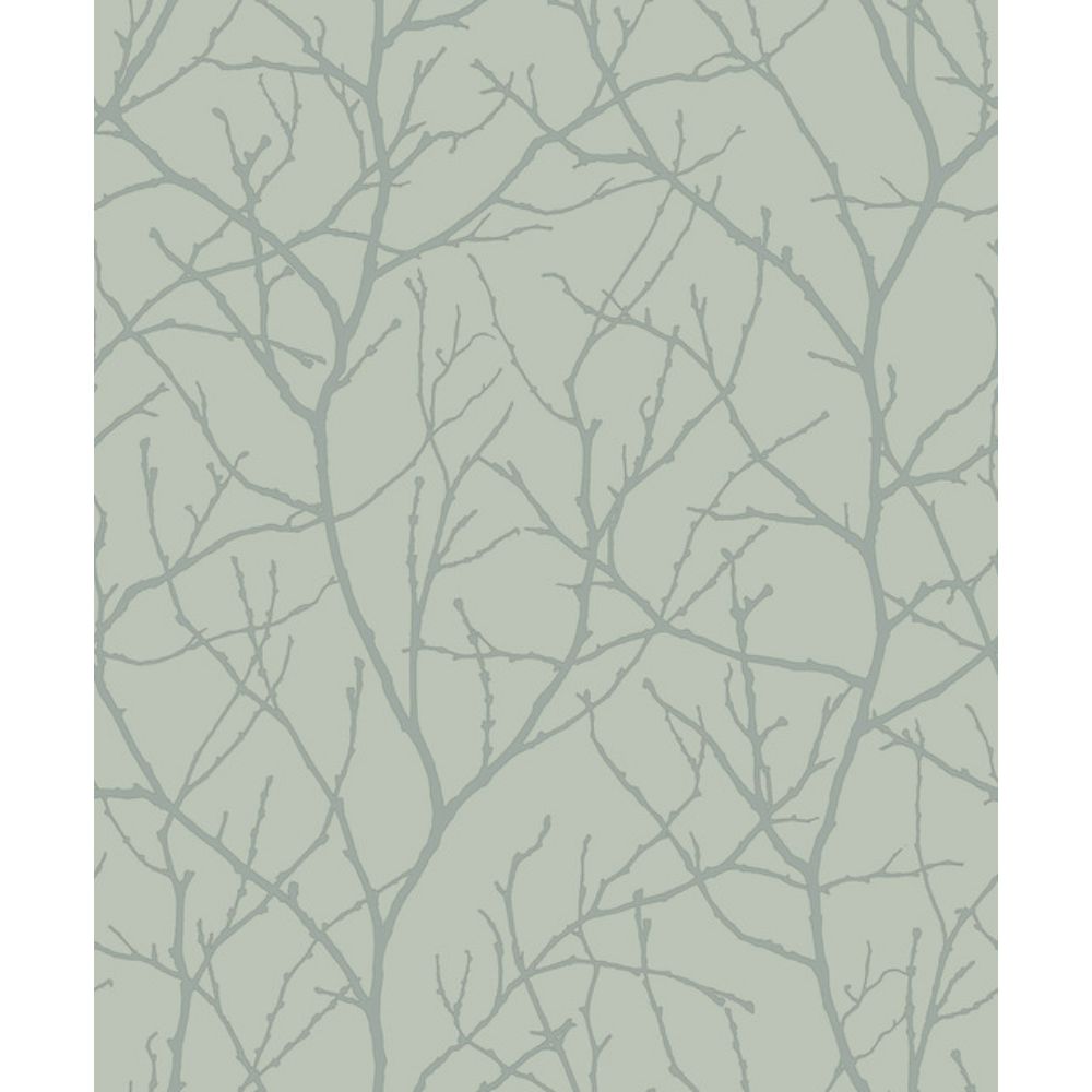 York MD7124 Modern Metals Second Edition Eucalyptus & Silver Trees Silhouette Wallpaper