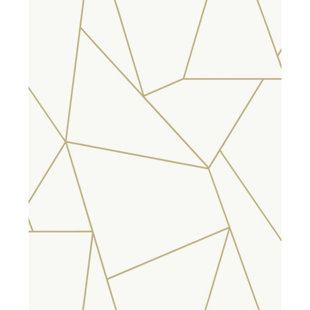 York MD7182 Modern Metals Second Edition White & Gold Nazca Wallpaper