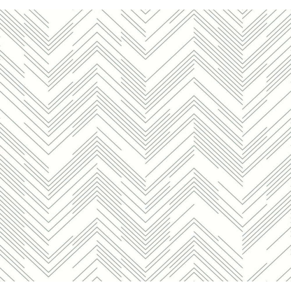 York MD7223 Modern Metals Second Edition White & Silver Polished Chevron Wallpaper