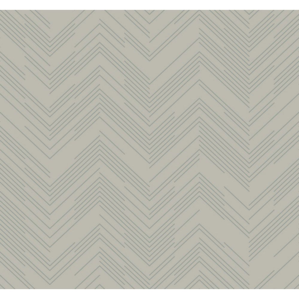 York MD7227 Modern Metals Second Edition Taupe & Silver Polished Chevron Wallpaper