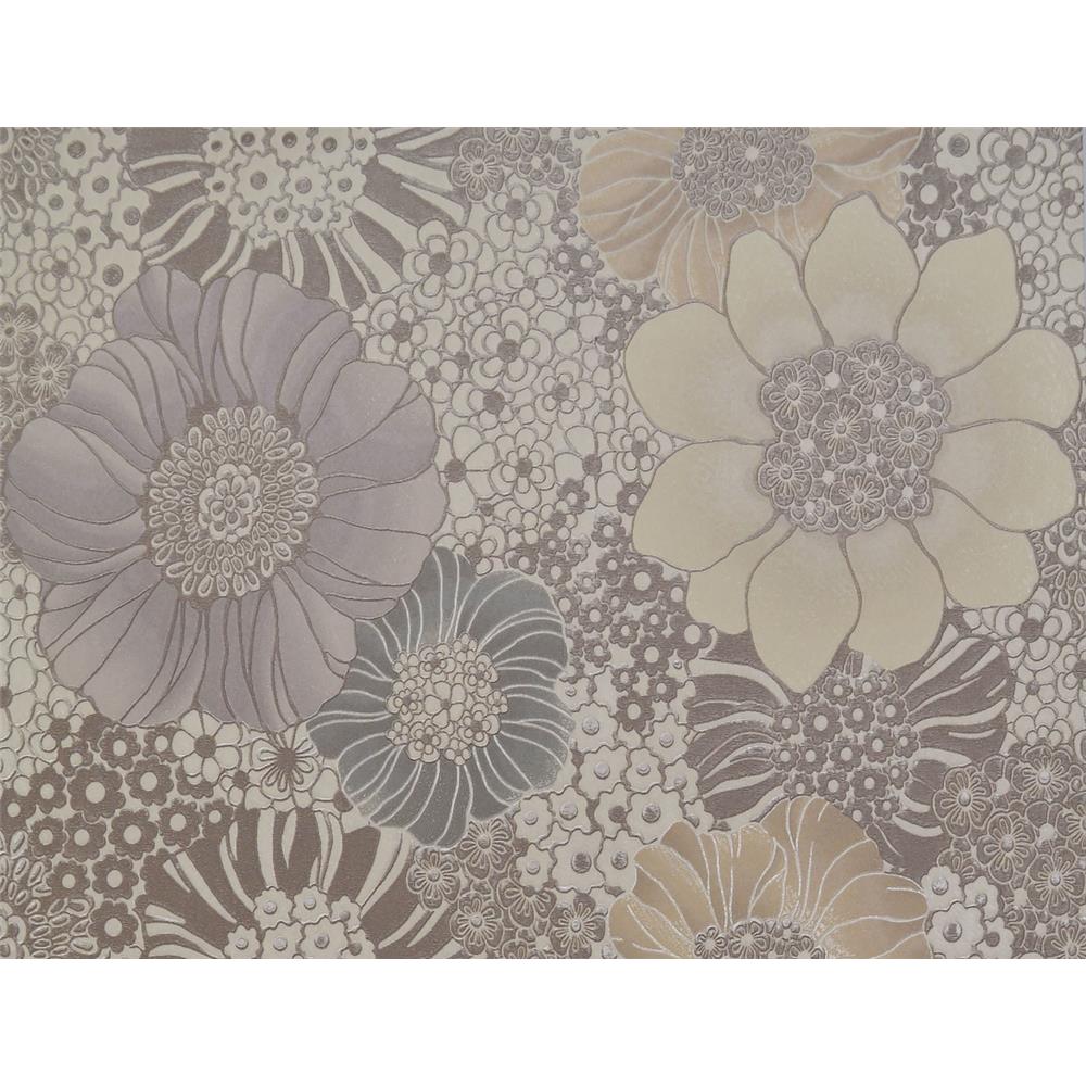 York Wallcoverings MI10000 Missoni Home Anemones Wallpaper - Cream/Warm Grey/Multi