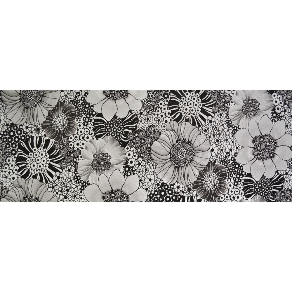 York Wallcoverings MI20002 Missoni Home Anemones Wallpaper - Black/Silver
