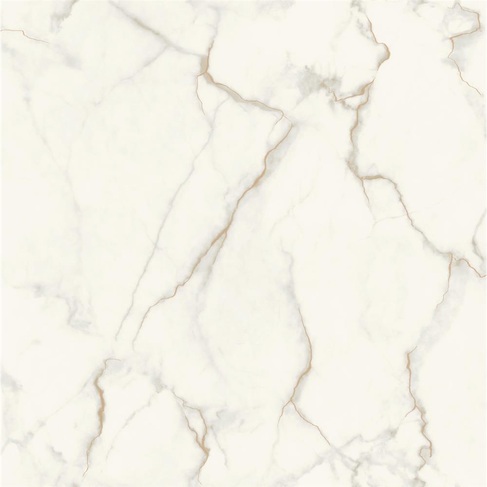 York MM1757 Mixed Materials Gilded Marble in Grey/Gold