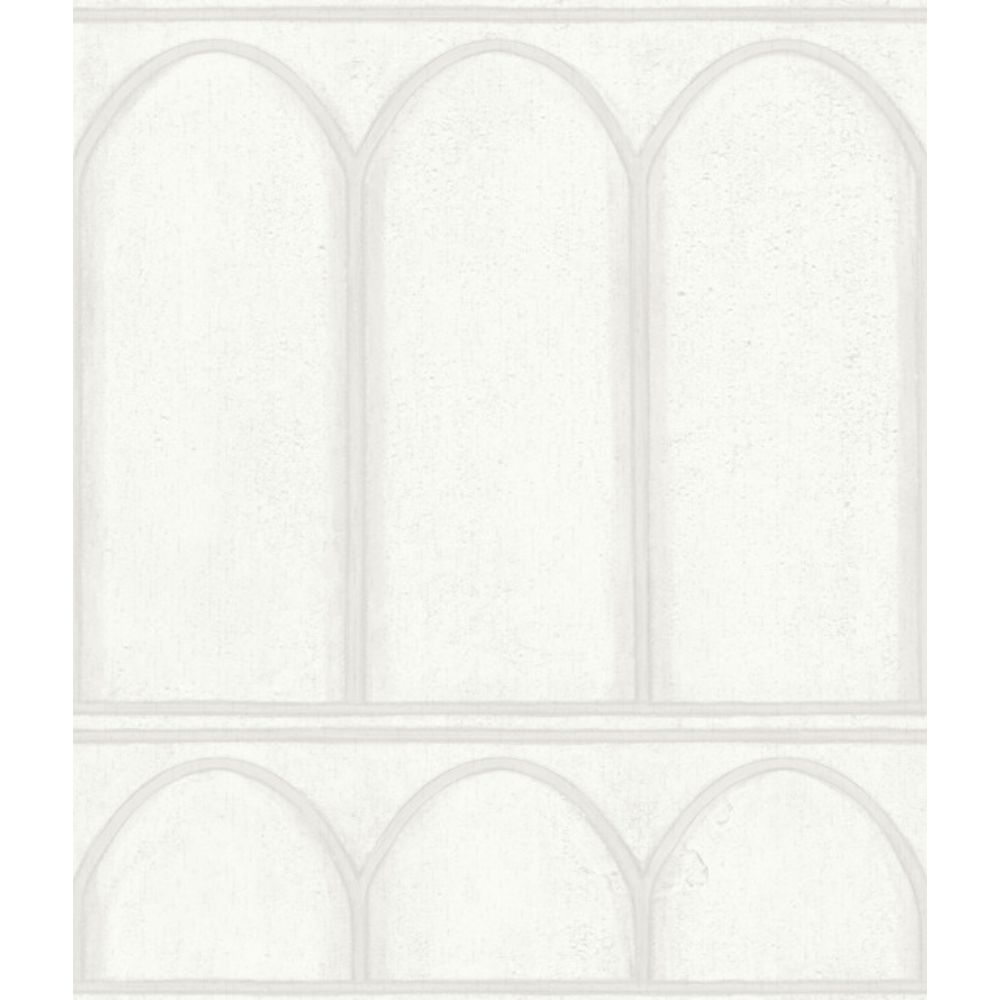 York MN1830 Mediterranean Arches Wallpaper in White/Pearl