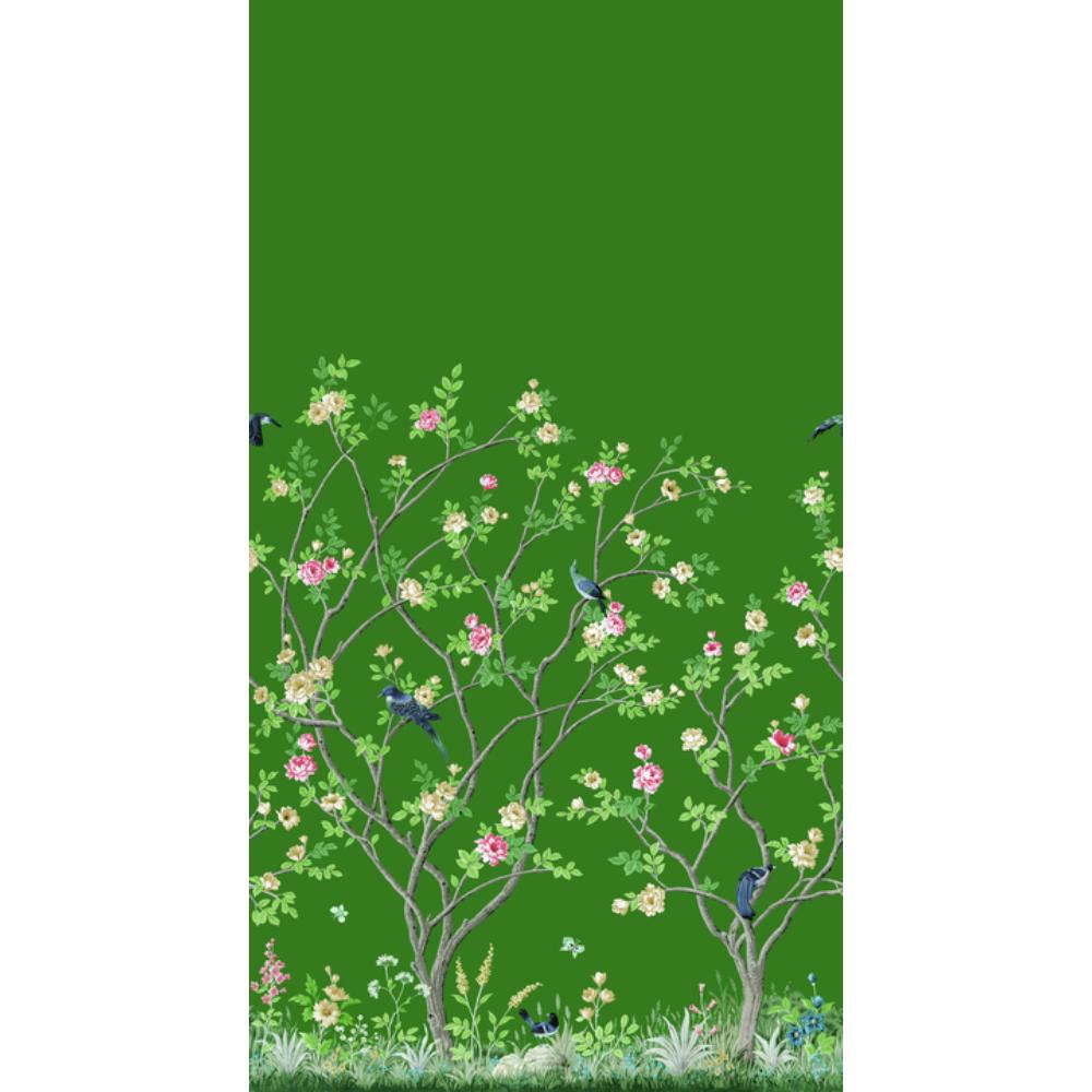 York MU0316M Classics Lingering Garden Green Wall Mural