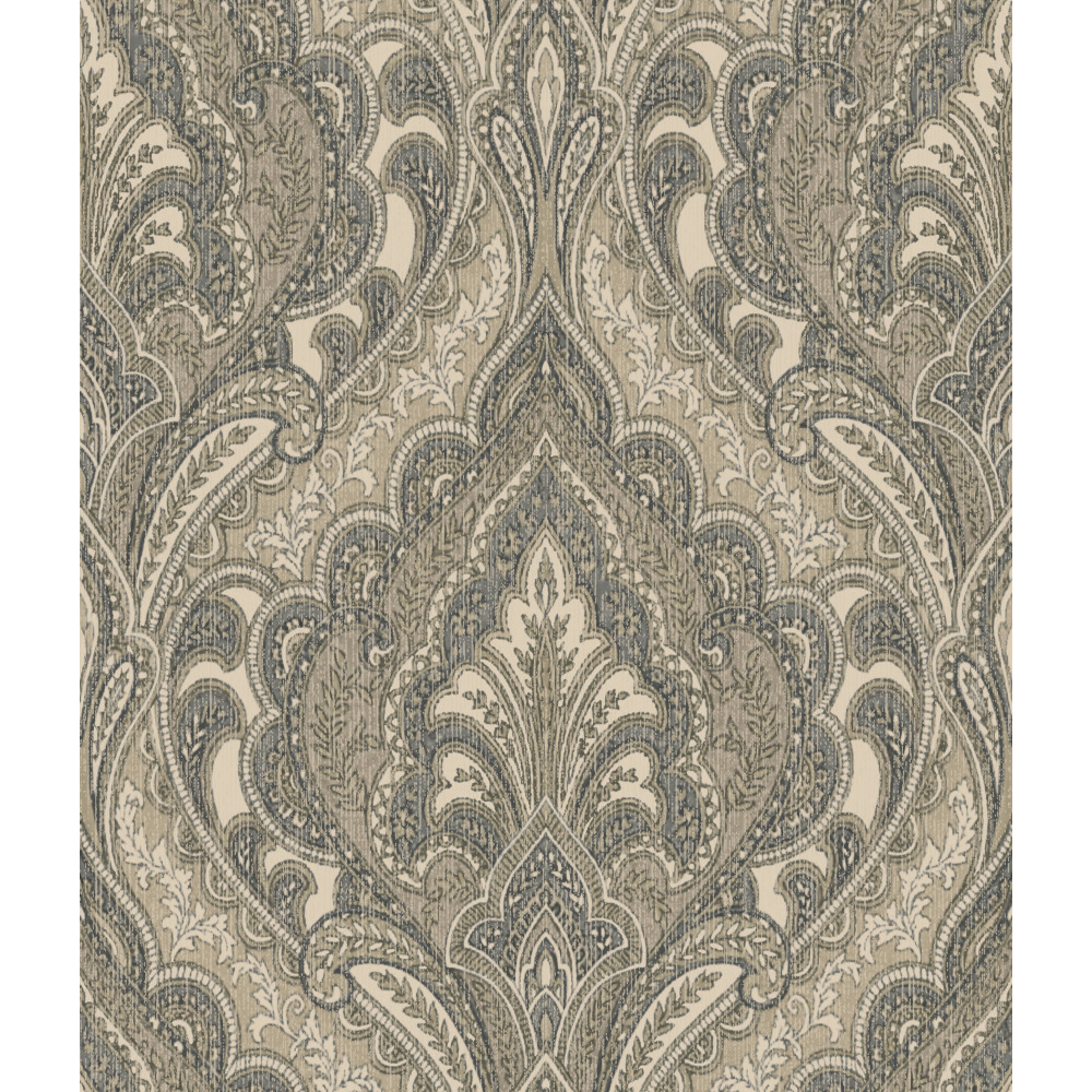 Inspired by Color by York Wallcoverings MW9101 Grey Hemmingway Wallpaper