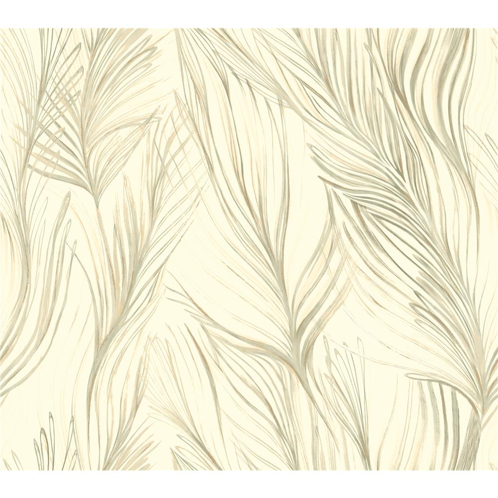 Candice Olson by York NA0502 Peaceful Plume Wallpaper in Beige
