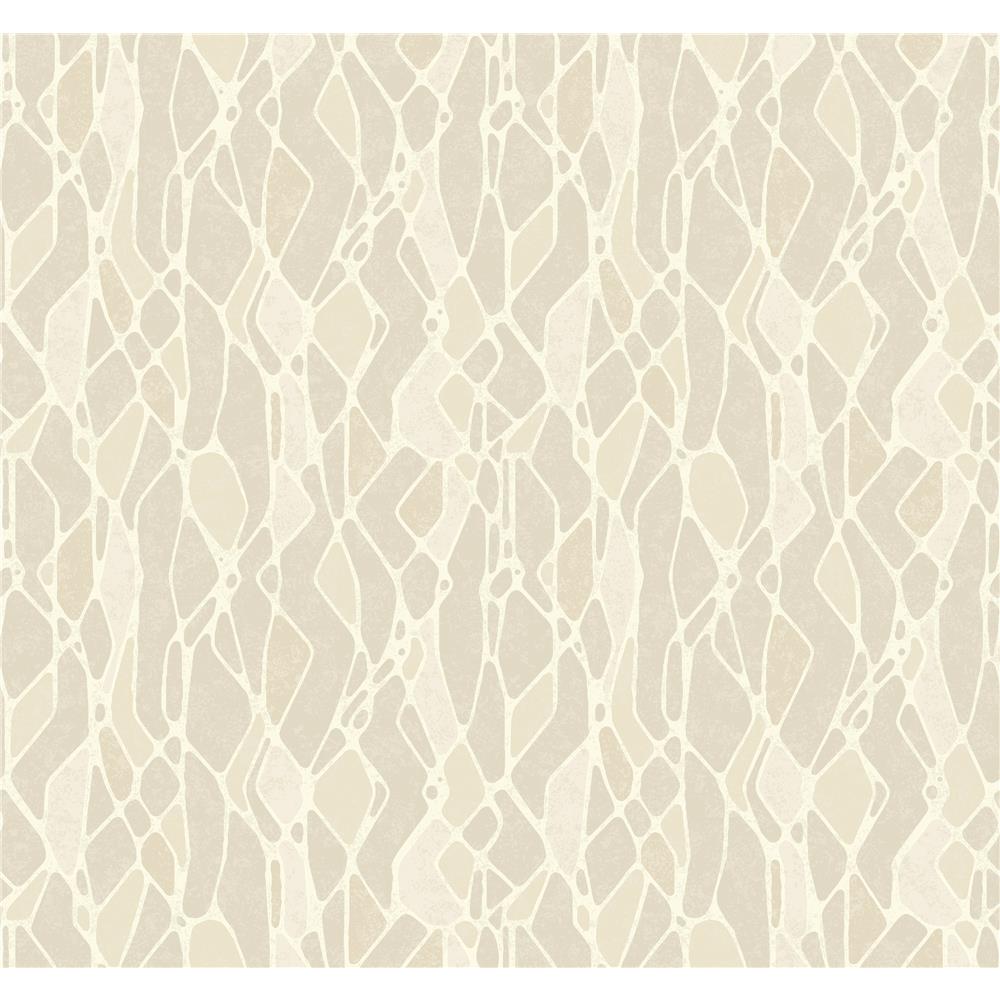 Candice Olson by York NA0509 Stained Glass Wallpaper in Taupe