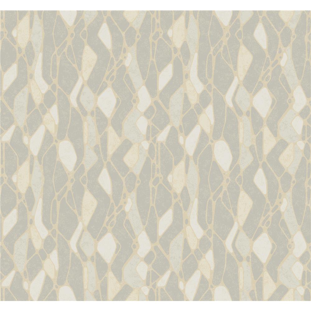 Candice Olson by York NA0510 Stained Glass Wallpaper in Grey