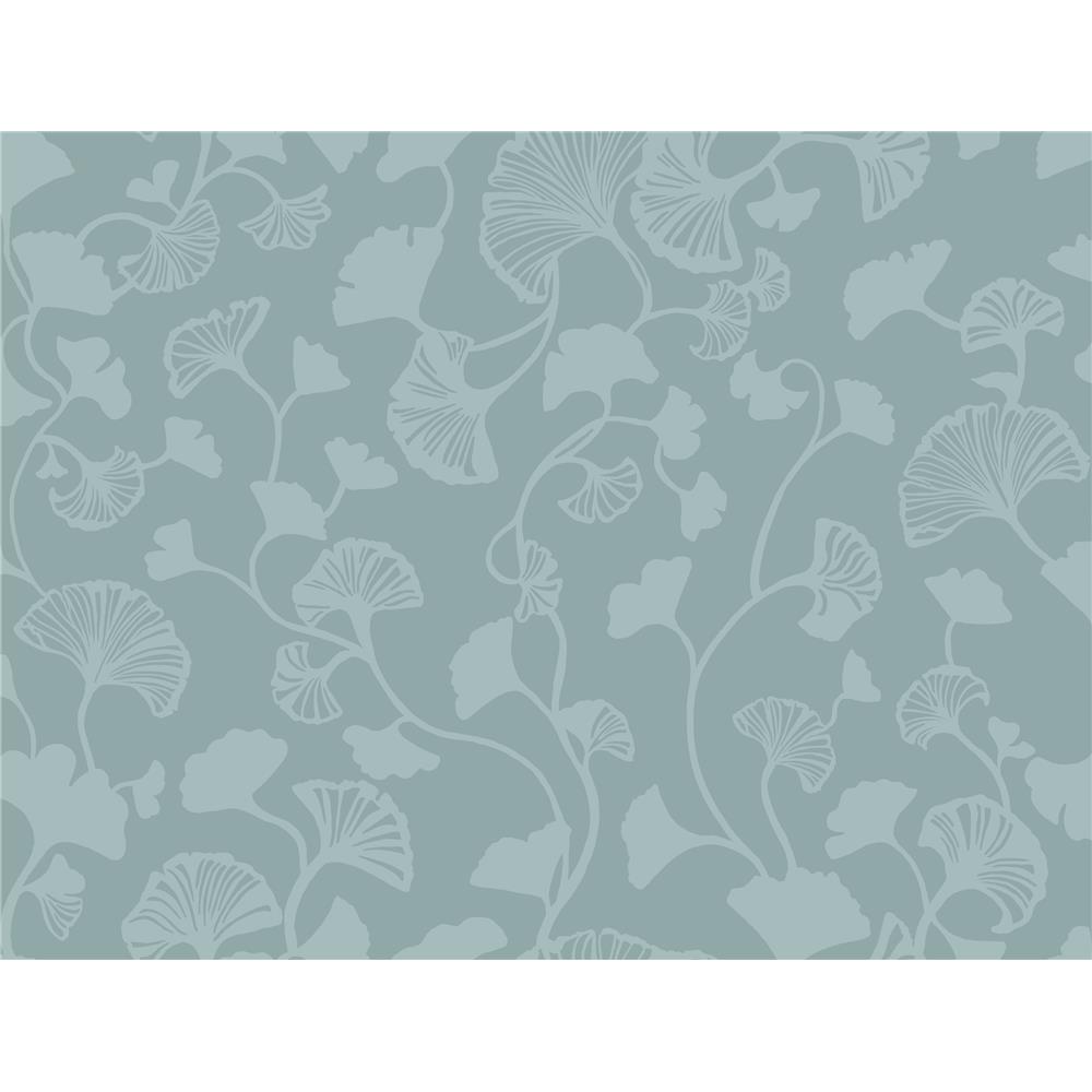 Candice Olson by York NA0573 Gingko Trail Wallpaper in Blue