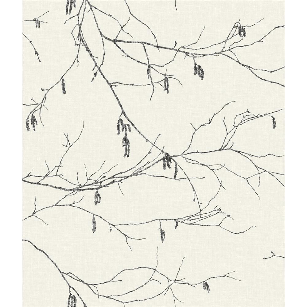York Wallcoverings NR1524 Norlander Winter Branches Wallpaper in White/Off Whites