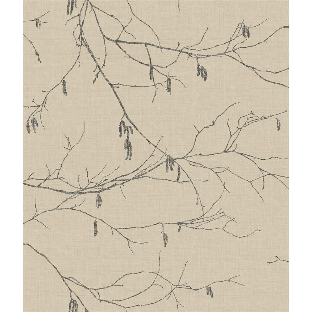 York Wallcoverings NR1528 Norlander Winter Branches Wallpaper in Beiges