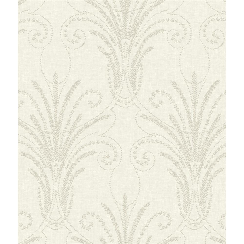 York Wallcoverings NR1572 Norlander Candlewick Wallpaper in White/Off Whites