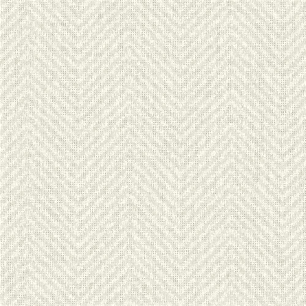 York Wallcoverings NR1580 Norlander Cozy Chevron Wallpaper in White/Off Whites