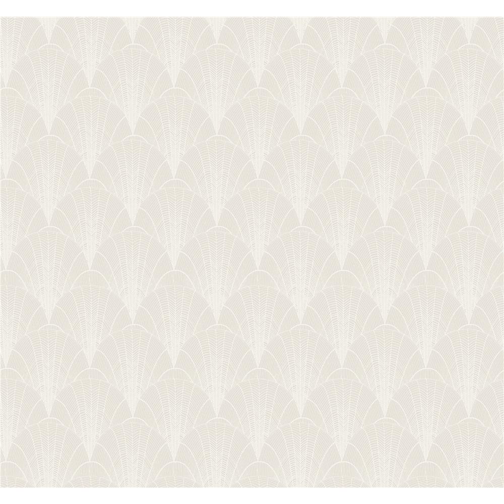 York NV5551 Modern Heritage 125th Anniversary  Scalloped Pearls Wallpaper in Cream/White