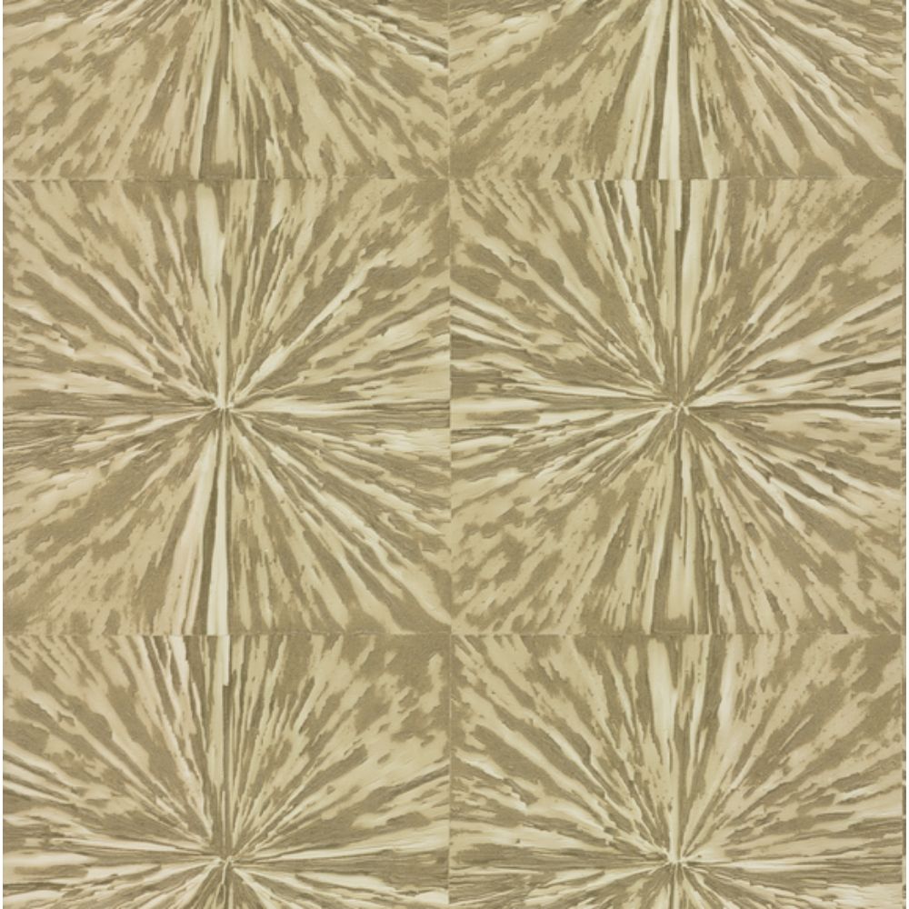 York OG0502 Antonina Vella Elegant Earth Squareburst Wallpaper in Light Gold