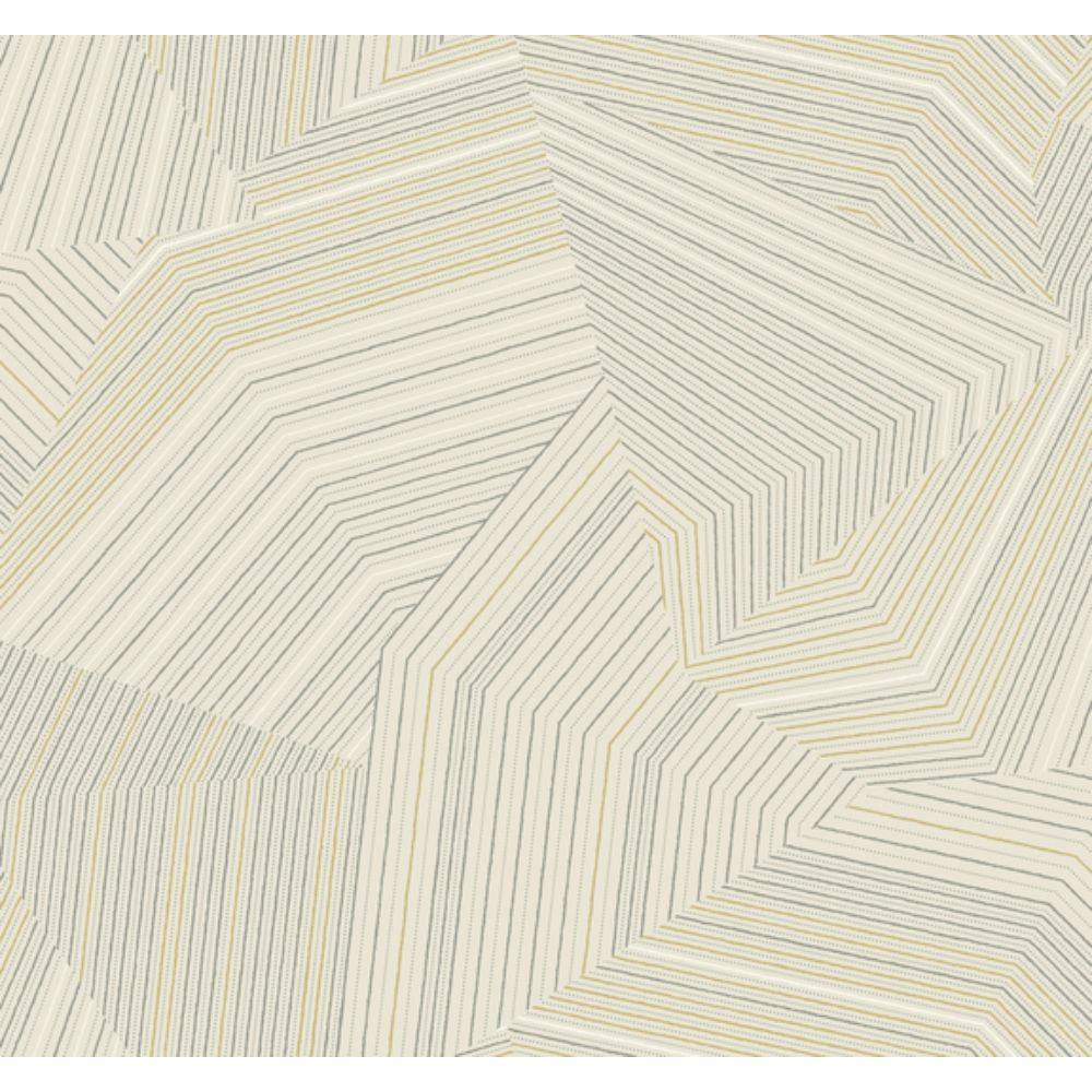 York OI0612 New Origins Taupe Dotted Maze Wallpaper