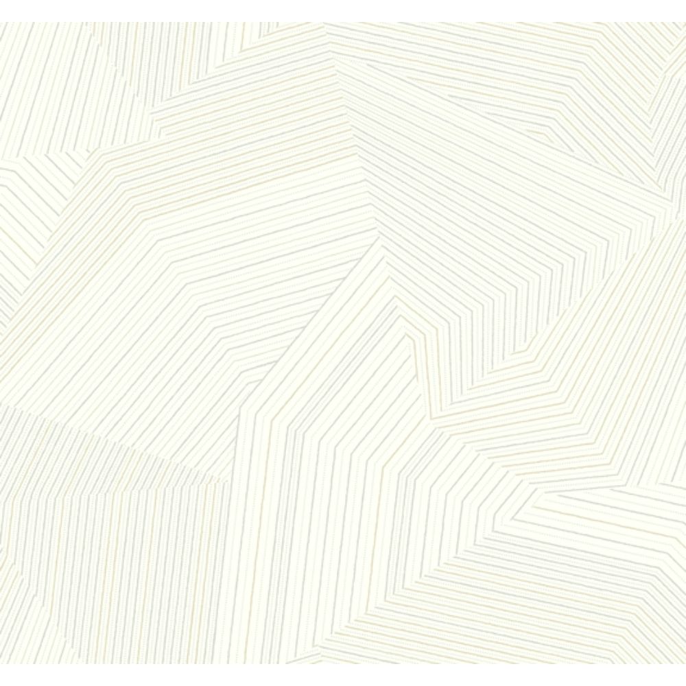 York OI0615 New Origins White Dotted Maze Wallpaper