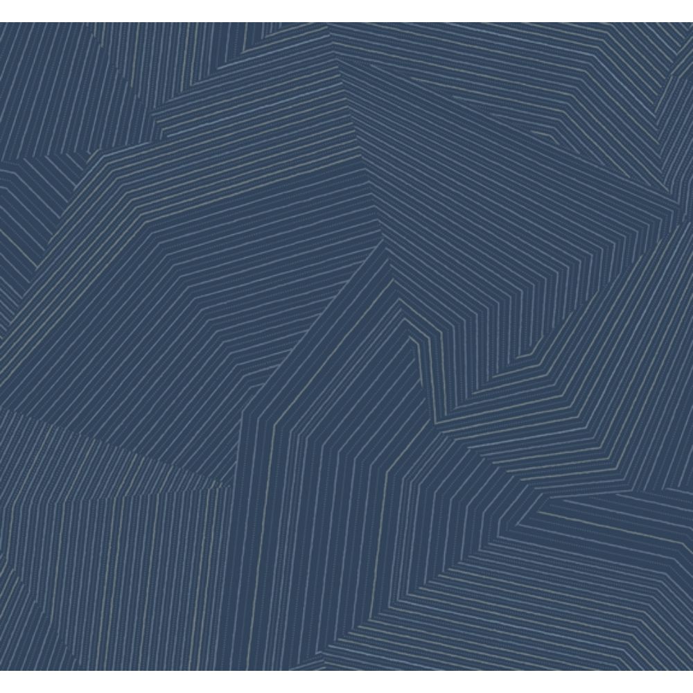 York OI0616 New Origins Navy Dotted Maze Wallpaper