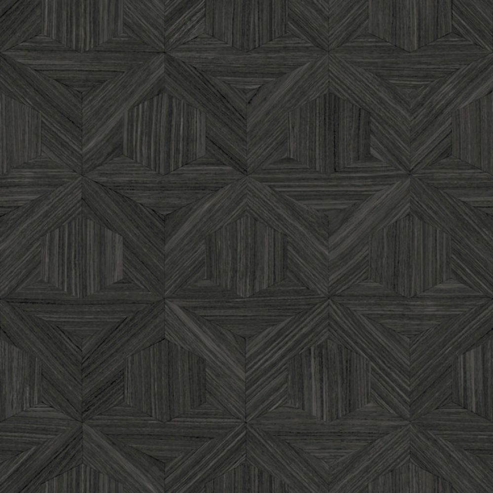 York Wallcoverings OM3621 Magnolia Open Sheet Parquet Wallpaper in Black